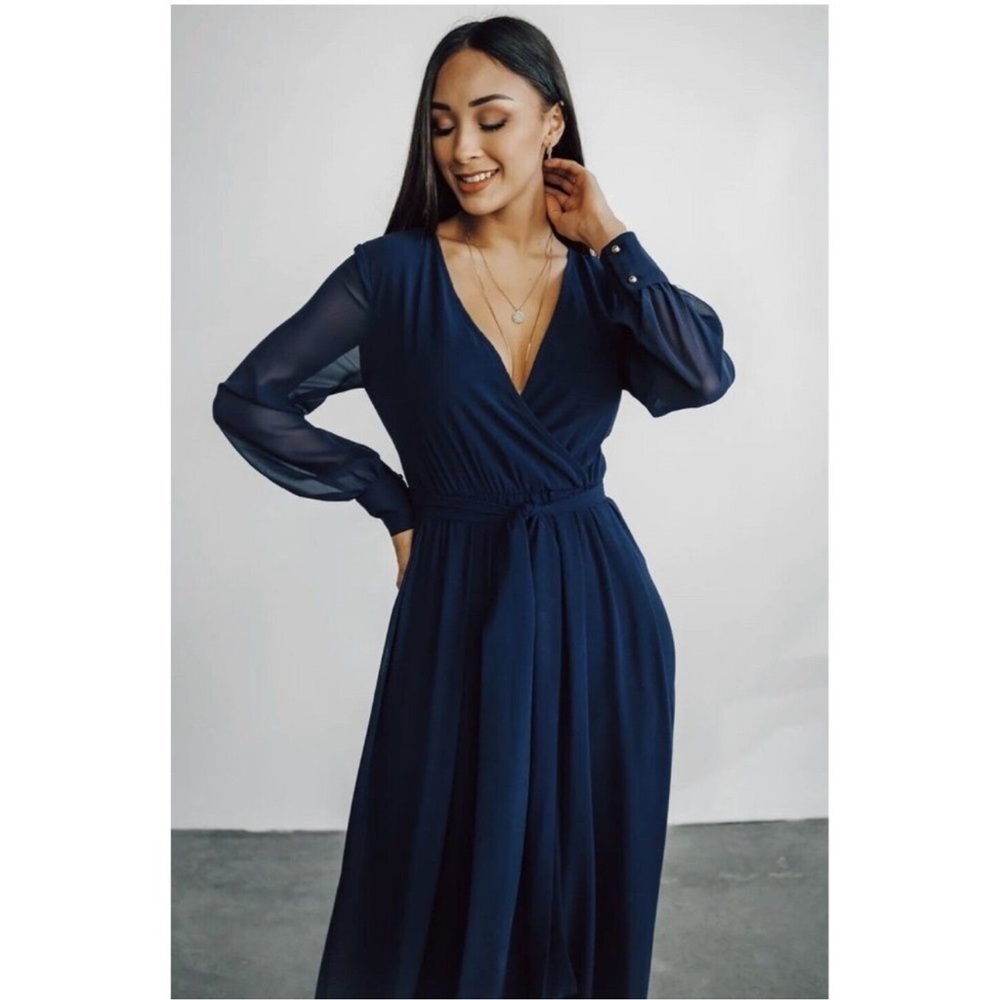 Baltic born navy blue sheer maxi dress 2X NWOT